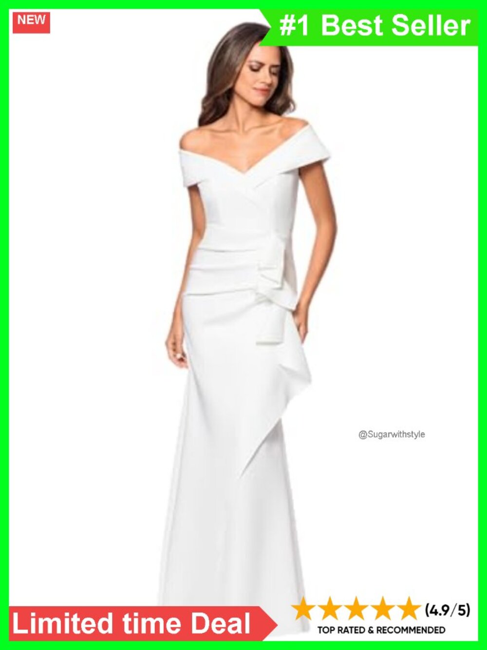Halter Mock Neck Ruffle Knee Length Bodycon Formal Dress